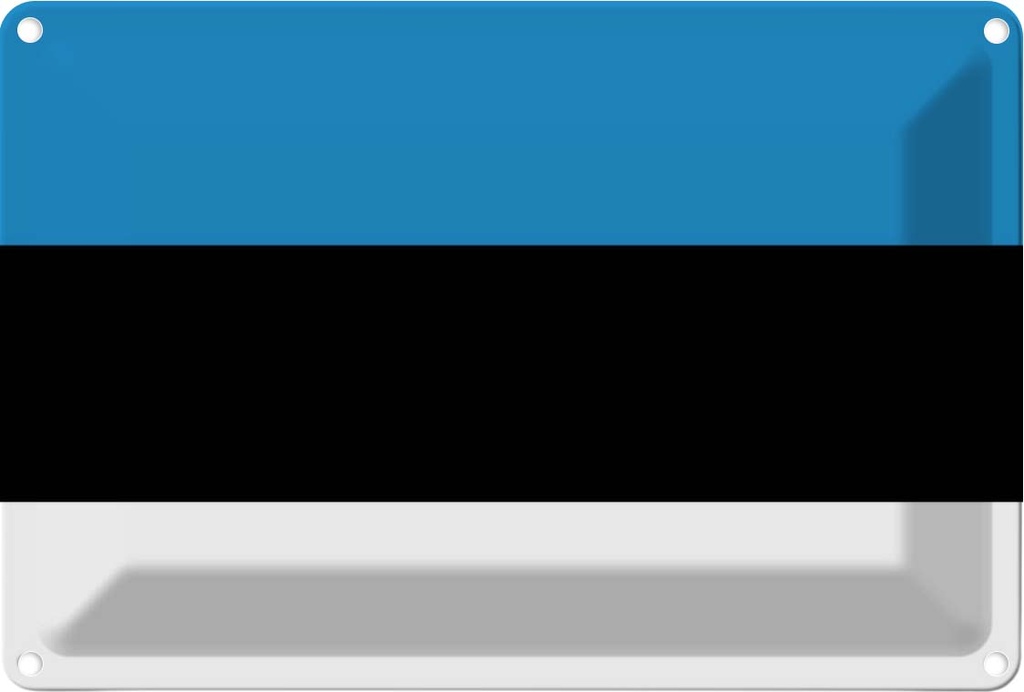 [LA-115343-2030] Blechschild 20x30 cm Estlands Estonia Flagge Fahne Wappen