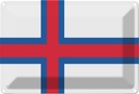 Blechschild 20x30 cm Färöer the Faroe Islands Flagge Fahne Wappen