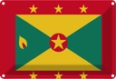 Blechschild 20x30 cm Grenadas Grenada Flagge Fahne Wappen