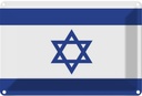 Blechschild 20x30 cm Israels Israel Flagge Fahne Wappen