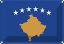 Blechschild 20x30 cm Kosovo Flagge Fahne Wappen
