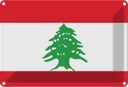 Blechschild 20x30 cm Libanon Lebanon Flagge Fahne Wappen