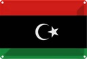 Blechschild 20x30 cm Libyens Libya Flagge Fahne Wappen