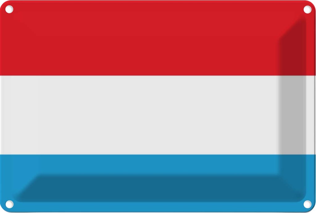 [LA-115397-2030] Blechschild 20x30 cm Luxemburgs Luxembourg Flagge Fahne Wappen