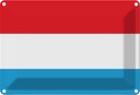 Blechschild 20x30 cm Luxemburgs Luxembourg Flagge Fahne Wappen