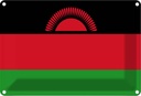 Blechschild 20x30 cm Malawis Malawi Flagge Fahne Wappen