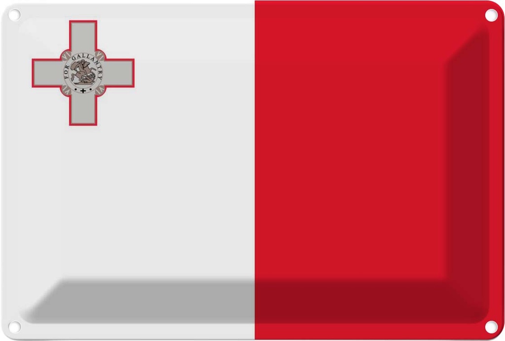[LA-115405-2030] Blechschild 20x30 cm Maltas Malta Flagge Fahne Wappen
