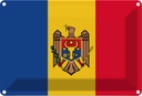 Blechschild 20x30 cm Moldau Moldova Flagge Fahne Wappen