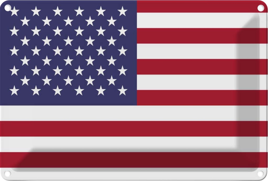 [LA-115495-2030] Blechschild 20x30 cm Vereinigte Staaten United States Amerika USA Flagge Fahne Wappen