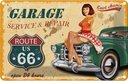 Blechschild 12x18 cm Pinup Garage open 24 hours Pin Up