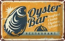Blechschild 12x18 cm Oyster Bar Seafood Restaurant Essen Trinken Club Alkohol