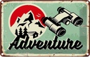 Blechschild 12x18 cm Adventure Abenteuer Outdoor Reisen