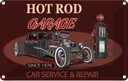 Blechschild 12x18 cm Auto hot rod Garage car service repair Werkstatt