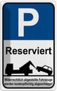 Blechschild 18x12 cm Parkplatz P reserviert Parkplatzschild