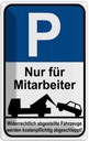 Blechschild 18x12 cm Parkplatz nur Mitarbeiter Parkplatzschild