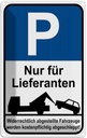 Blechschild 18x12 cm Parkplatz nur Lieferanten Parkplatzschild