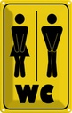 Blechschild 18x12 cm Piktogramm Toilette Wandbild Geschenk