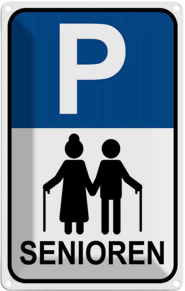 [LA-114905-1812] Blechschild 18x12 cm Parkplatz Senioren Parkplatzschild