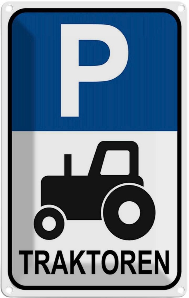 [LA-114906-1812] Blechschild 18x12 cm Parkplatz Traktor Parkplatzschild