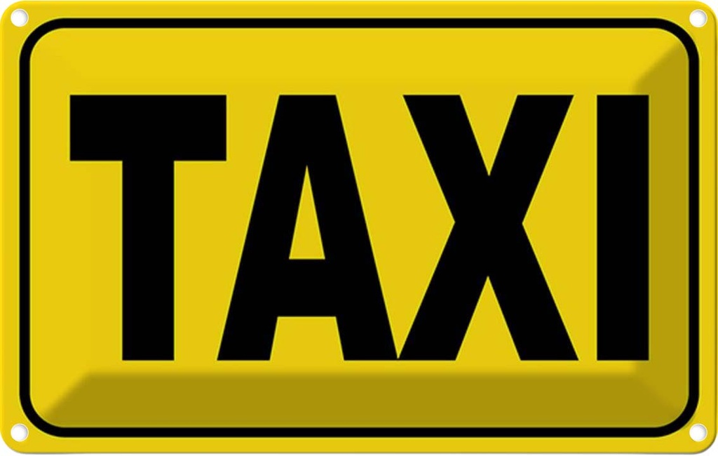 [LA-114929-1812] Blechschild 12x18 cm Taxi Beruf Arbeit