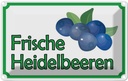 Blechschild 12x18 cm frische Heidelbeeren Hofladen Marktstand Laden Obst Gemüse