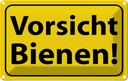 Blechschild 12x18 cm Vorsicht Bienen Honig Imker Warnschild Hinweisschild Sicherheit