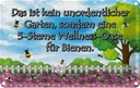 Blechschild 12x18 cm kein Garten 5 Sterne Oase Geschenk