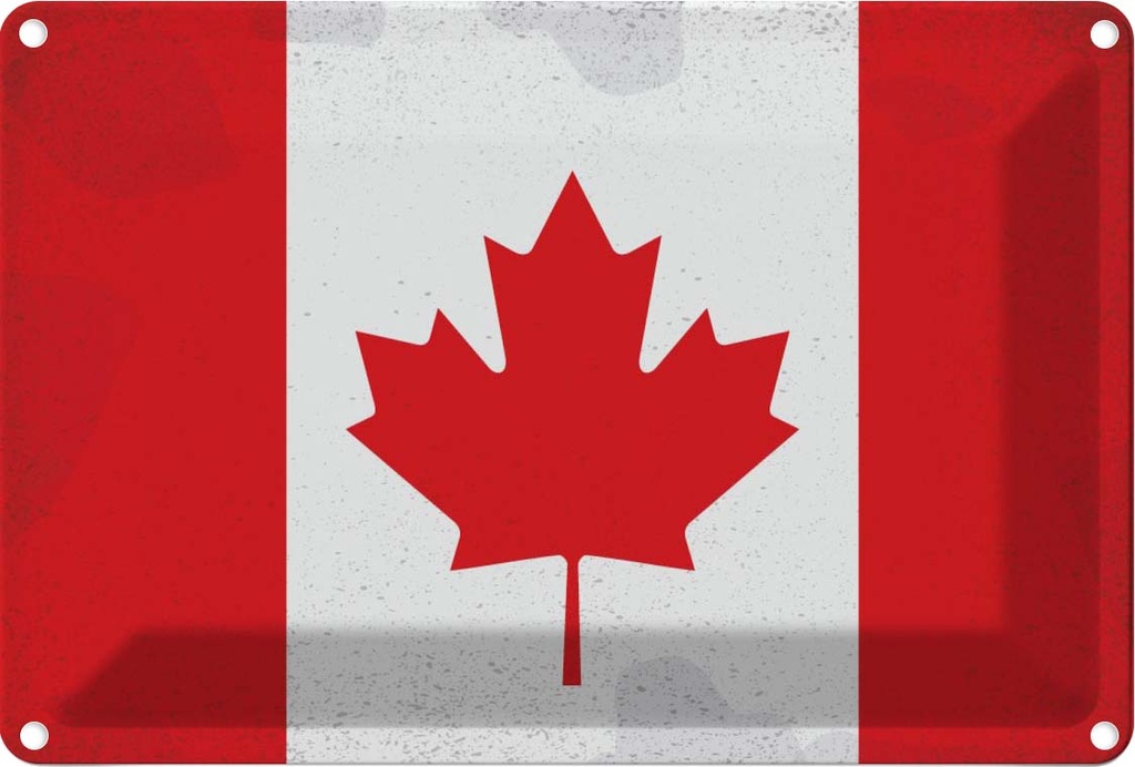 [LA-116034-2030] Blechschild 20x30 cm Kanada Canada Vintage Flagge Amerika USA Fahne Wappen
