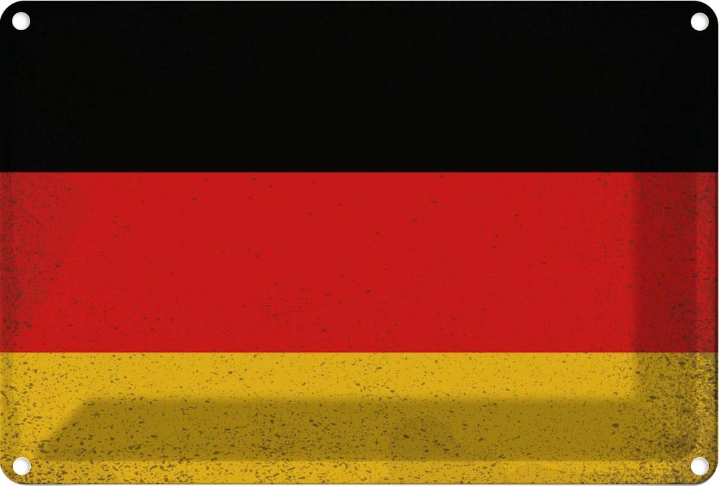 [LA-116075-2030] Blechschild 20x30 cm Deutschland Germany Vintage Flagge Fahne Wappen
