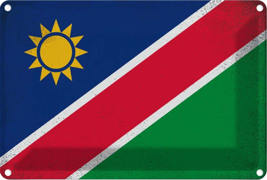 [LA-116139-2030] Blechschild 20x30 cm Namibia Vintage Flagge Fahne Wappen