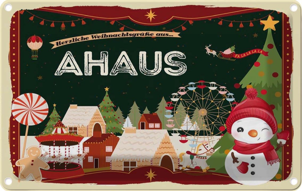 [LA-121572-2030] Blechschild 20x30 cm Weihnachten aus AHAUS