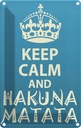 Blechschild 18x12 cm Keep Calm and Hakuna Matata Yoga