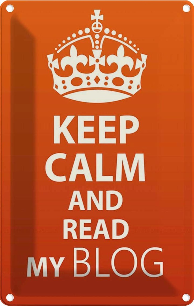 [LA-115017-1812] Blechschild 18x12 cm Keep Calm and read my block Yoga