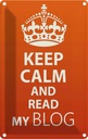 Blechschild 18x12 cm Keep Calm and read my block Yoga