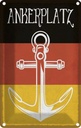 Blechschild 18x12 cm Deutscher Ankerplatz Schiff See Deutschland