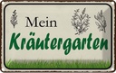 Blechschild 12x18 cm mein Kräutergarten Garten Geschenk