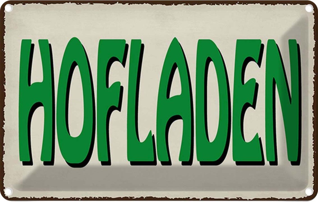 [LA-115125-1812] Blechschild 12x18 cm Hofladen Verkauf Marktstand Laden