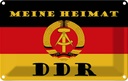 Blechschild 12x18 cm meine Heimat DDR Fahne Ostalgie Deutschland Flagge Wappen