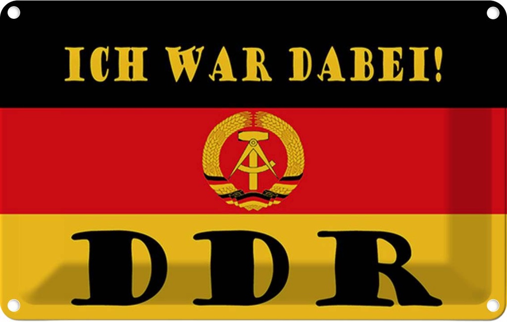[LA-115132-1812] Blechschild 12x18 cm ich war Spaß Flagge Fahne Wappen dabei DDR Ostalgie Witz Humor Lustig