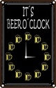 Blechschild 18x12 cm it´s Beer o´clock Bier Alkohol Essen Trinken Bar Club