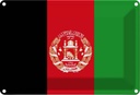Blechschild 12x18 cm Afghanistans Afghanistan Flagge Fahne Wappen