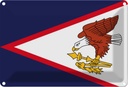 Blechschild 12x18 cm American Samoa Flagge Fahne Wappen