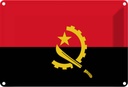 Blechschild 12x18 cm Angolas Angola Flagge Fahne Wappen