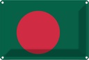 Blechschild 12x18 cm Bangladesch Bangladesh Flagge Fahne Wappen
