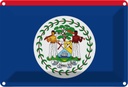 Blechschild 12x18 cm Belizes Belize Flagge Fahne Wappen