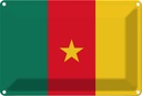Blechschild 12x18 cm Kameruns Cameroon Flagge Fahne Wappen