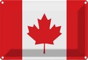 Blechschild 12x18 cm Kanadas Canada Flagge Fahne Wappen