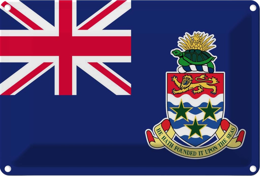 [LA-115315-1812] Blechschild 12x18 cm Cayman Islands Flagge Fahne Wappen