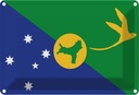 Blechschild 12x18 cm Weihnachtsinsel Christmas Island Flagge Fahne Wappen Weihnachten