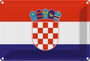 Blechschild 12x18 cm Kroatiens Croatia Flagge Fahne Wappen
